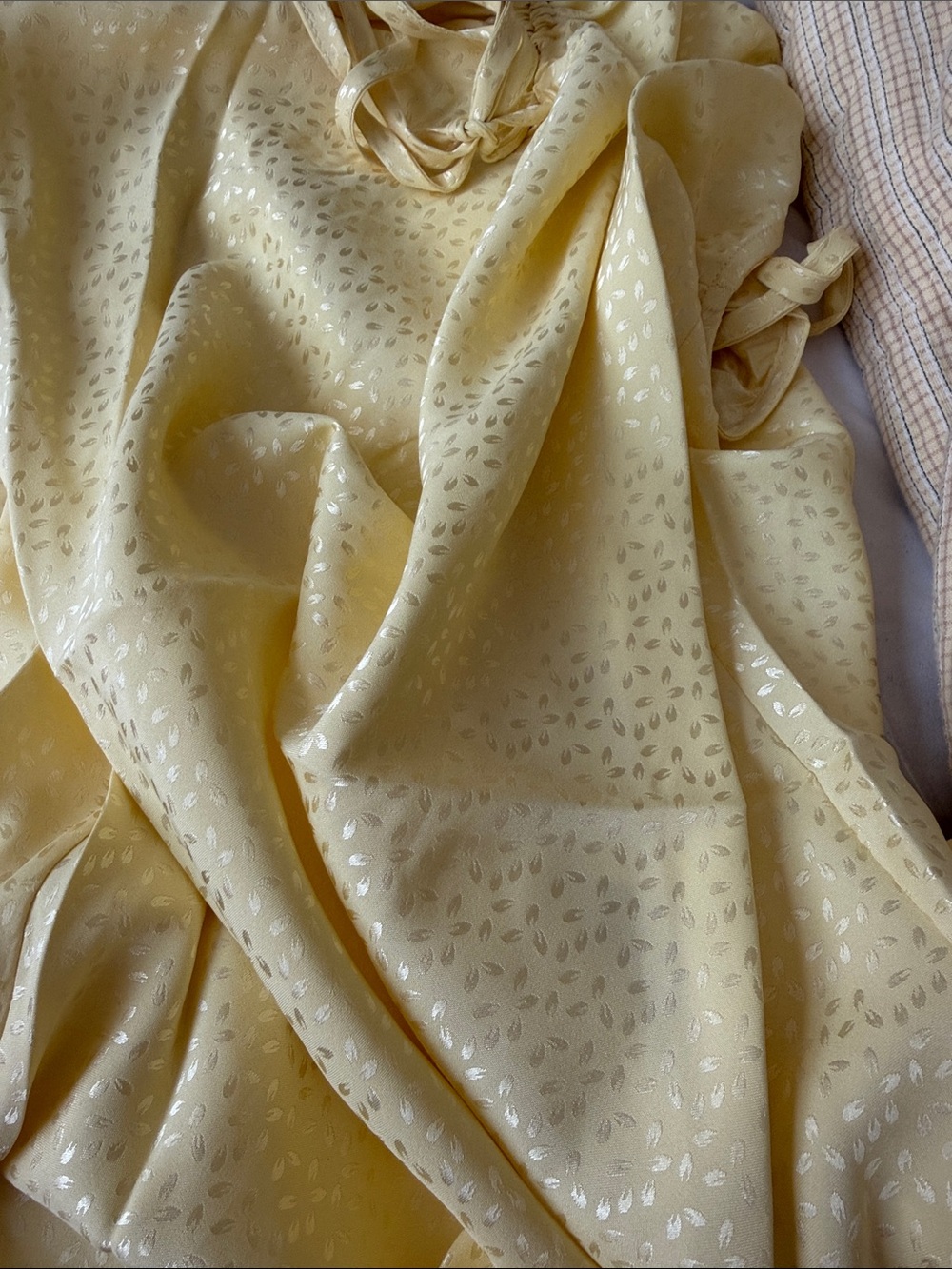 Promesa Yellow Satiny Chemise Strapy  Dress. Size M, L - Picture 7 of 7